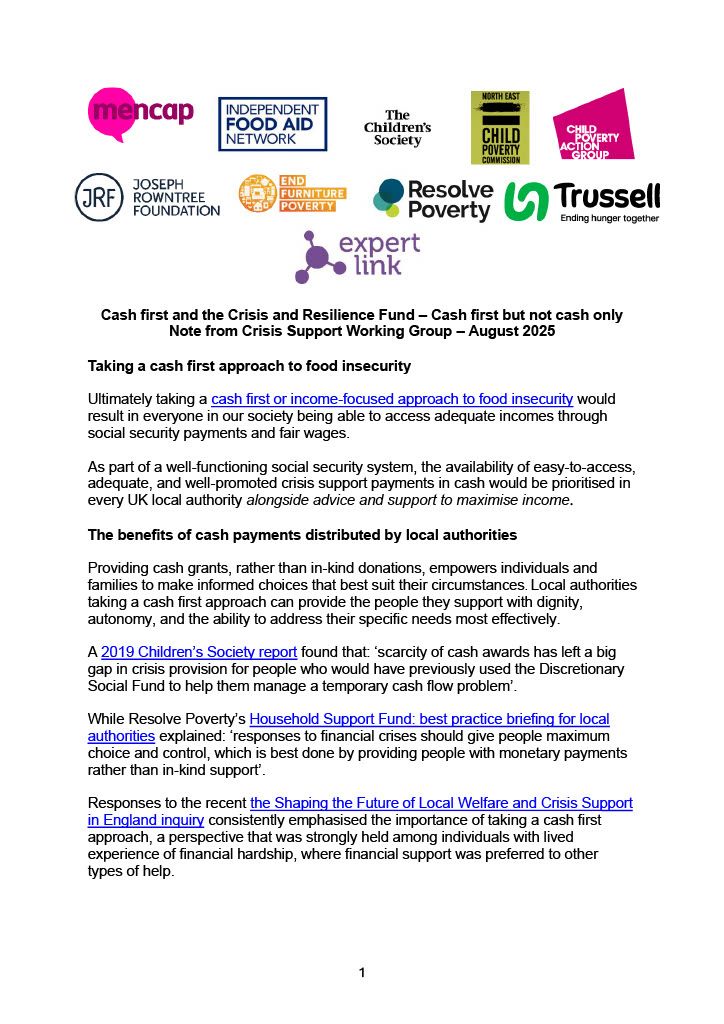 Cash First Support - North East Child Poverty Commission | Every child deserves an equal ...
